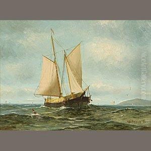 A Ship Off The Coast by William Haskell Coffin