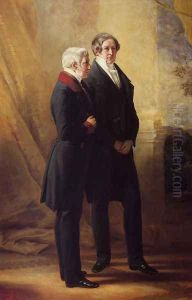 Arthur Wellesley, 1st Duke of Wellington with Sir Robert Peel by Franz Xavier Winterhalter