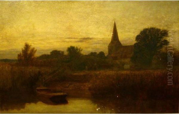 Raffigurante Paesaggio Con Chiesa Di Campagna - view 1