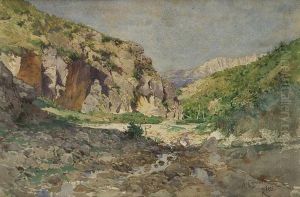 Campagna Con Rocce E Ruscello Nei Pressi Di Rieti by Enrico Coleman