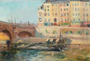Le Pont Neuf A Paris by Gustave Colin