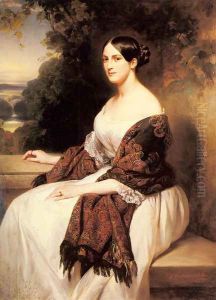 Portrait of Madame Ackerman, the wife of the Chief Finance Minister of King Louis Philippe by Franz Xavier Winterhalter