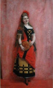 Lady In Red by Leon Francois Comerre