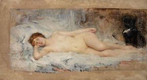 Courtisane Alanguie by Leon Francois Comerre