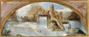 Allegorie Du Rhone Et De La Saone