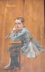 Portrait De Petit Ecolier by Leon Francois Comerre