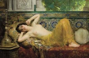 Odalisque Au Narghile by Leon Francois Comerre
