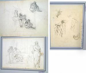 Trois Feuilles D'etude De Personnage
