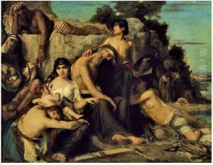 La Fuite En Egypte, Vers 1875-1880 by Leon Francois Comerre