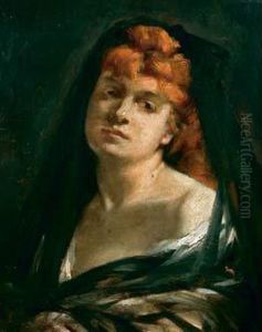 Portrait De Femme by Leon Francois Comerre