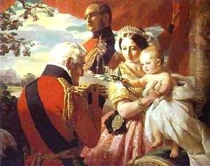 The First Of May The Duke Of Wellington Presenting A Casket On Prince Arthurs Birthday 1851