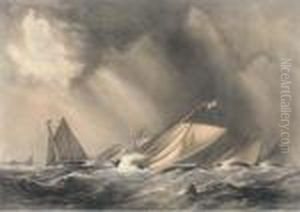 Match At Cowes For A Cup Given By The Members Of The Royal Yacht Squadron, Aug Match At Cowes For A Cup Given By The Members Of The Royal Yacht Squadron, Aug