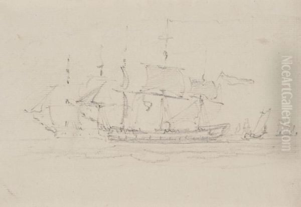 Shipping On The Thames Or Medway - view 1