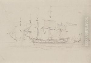 Shipping On The Thames Or Medway by John Constable