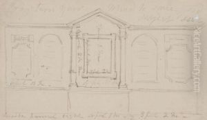 The Altarpiece In St James's
Church, Nayland Inscribed 'pray Turn Your Mind To Some Good/subject
Soon' by John Constable