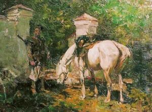 Insurgent Resting by Alfred Wierusz-Kowalski