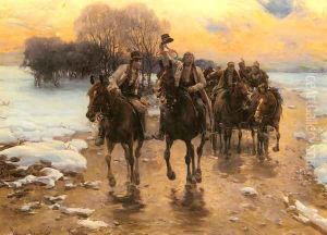 The Happy Return by Alfred Wierusz-Kowalski