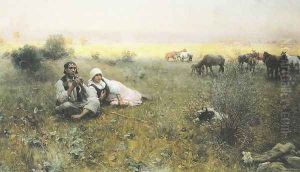 Shepherd's Tune by Alfred Wierusz-Kowalski