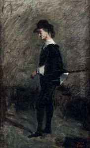 Portrait De Monsieur Bigour D'arras Dans Le Costume D'hamlet by Jean-Baptiste-Camille Corot