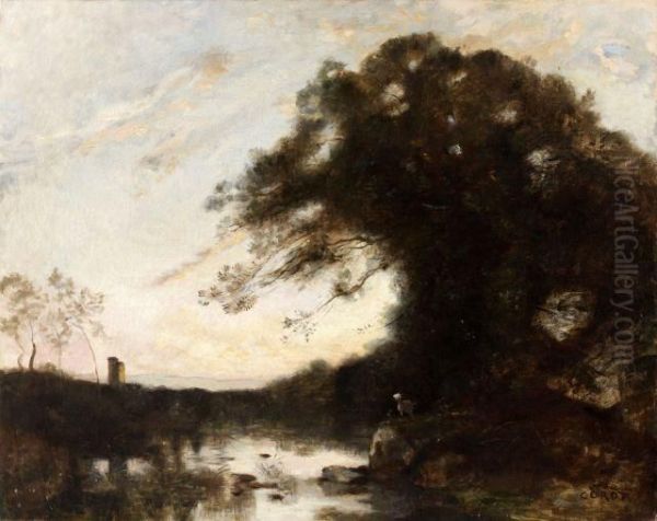 La Chevre Au Pied Des Grands Arbres (soleil Couchant) - view 1