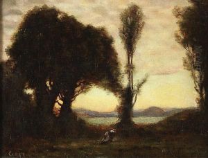 Landscape With Figure by Jean-Baptiste-Camille Corot