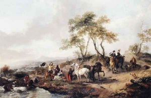 The Halt of the Hunting Party by Philips Wouwerman