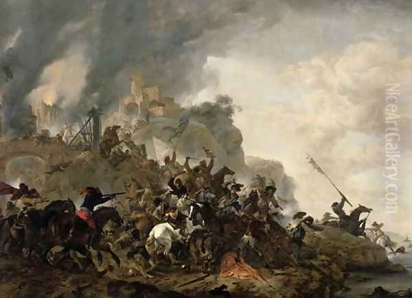 Cavalry Making a Sortie from a Fort on a Hill, 1646 - view 1