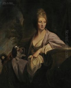 Portrait Of A Woman With An English Toy Spaniel by Francis Coates Jones