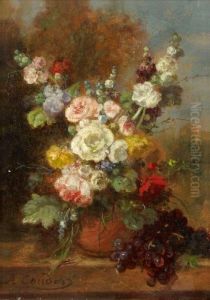 Bouquet De Fleurs Sur Un Entablement