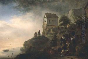 Fishermen with their Catch by Philips Wouwerman