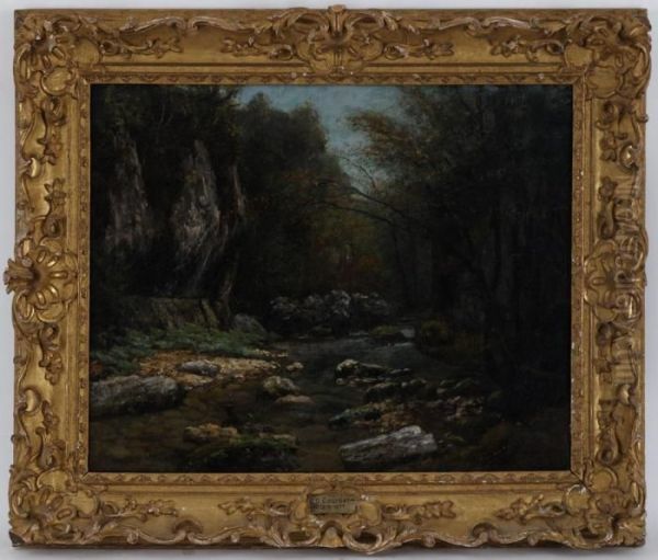 Le Ruisseau De La Breme, Pres D'ornans Au Puits-noir - view 1