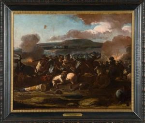 Scene De Bataille De Cavalerie