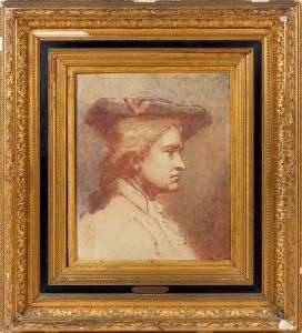 Portrait D'homme Au Tricorne by Thomas Couture