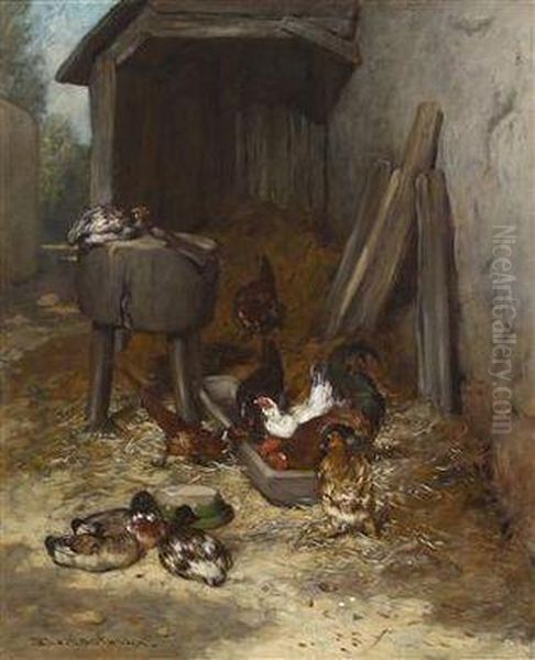 Chickens In The Barn - view 1