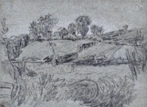 Landscape Study With Plough Team by David I Cox