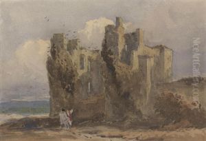 Figures By Kenilworth Castle, Warwickshire by David I Cox