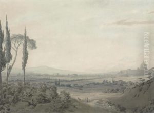 Rome From The Villa Mellini by John Robert Cozens