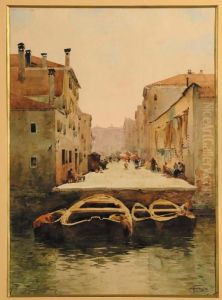 Barche A Venezia by Aurelio Craffonara