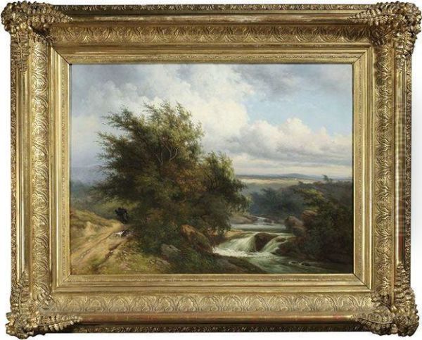 Weite Flusslandschaft Bei Heranziehendem Sturm - view 1
