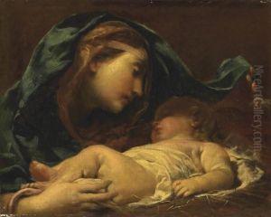 The Madonna And Child by Giuseppe Maria Crespi