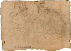Studio Per Due Figure A Mezzobusto In Abiti Eleganti by Donato Creti