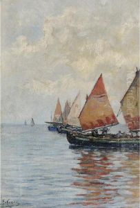 Barche Al Largo by Ernesto Croci