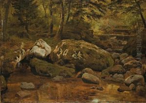 Bachlauf Bei Ilsenburg by Georg Heinrich Croll Crola