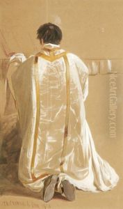 Studies Of Priests In Rome by Thomas Hartley Cromek