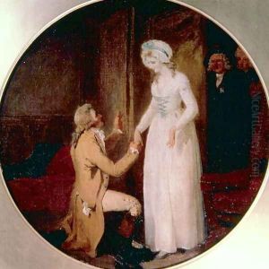 Young Marlow and Miss Hardcastle, scene from She Stoops to Conquer by Oliver Goldsmith, 1791 by Francis Wheatley
