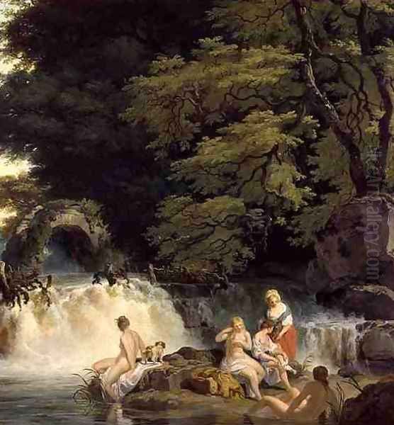 The Salmon Leap at Leixlip with Nymphs Bathing, 1783 - view 1
