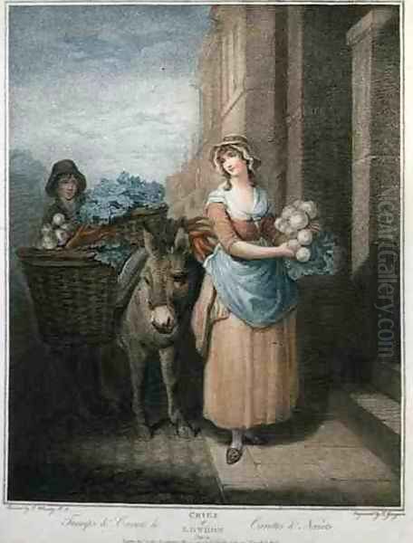 Turnips and Carrots Ho, plate 13 of The Cries of London, engraved by Thomas Gaugain (1748-1812), pub. by Colnaghi & Co., 1797 - view 1