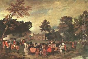 Lord Aldeburgh Reviewing Troops 1782 by Francis Wheatley