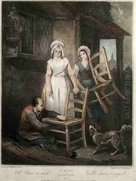 Old Chairs to Mend, plate 10 of The Cries of London, engraved by Giovanni Vendramini (1769-1839), pub. by Colnaghi & Co., 1795 - view 1