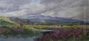 Highland Landscape With Figures And Cattle